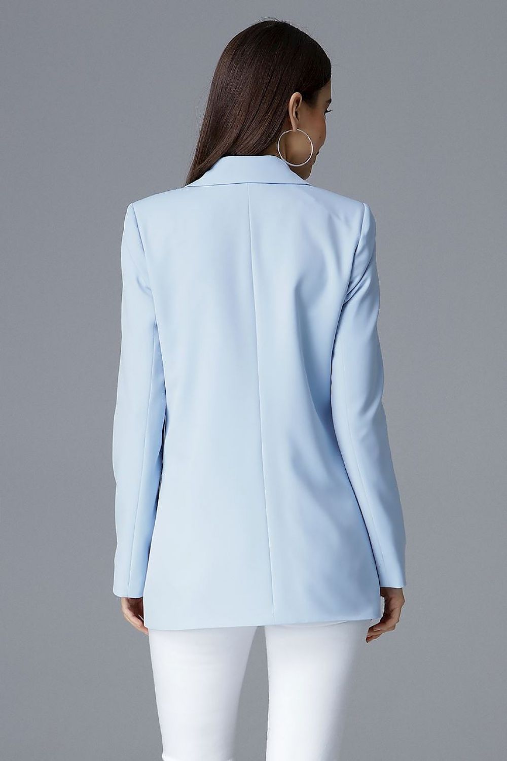 Jacke Damen schmal V-Ausschnitt Zierknopf figurbetont elegant
