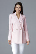 Jacke Damen schmal V-Ausschnitt Zierknopf figurbetont elegant