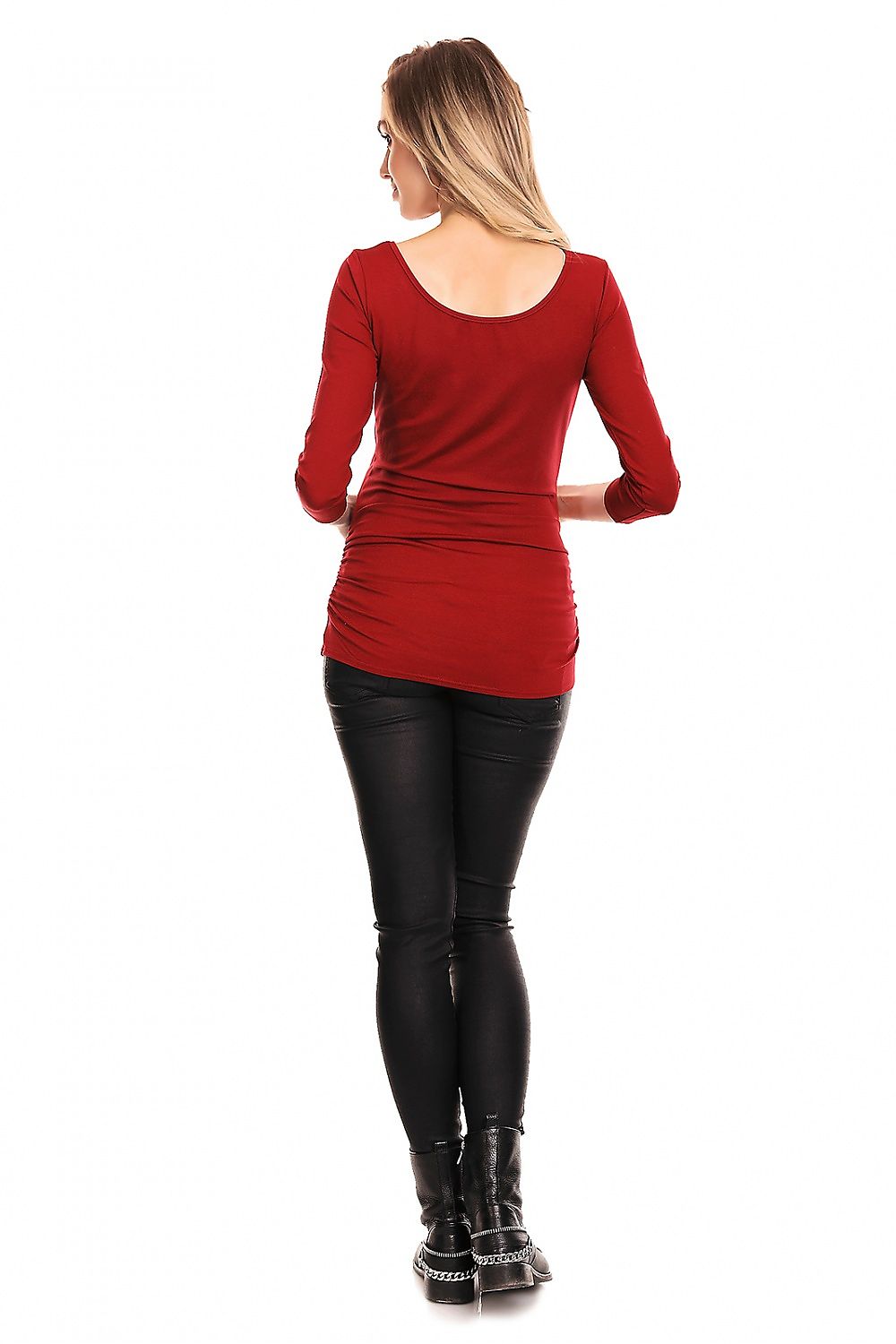 Schwangerschaftsbluse Falten 3/4 Arm elegant