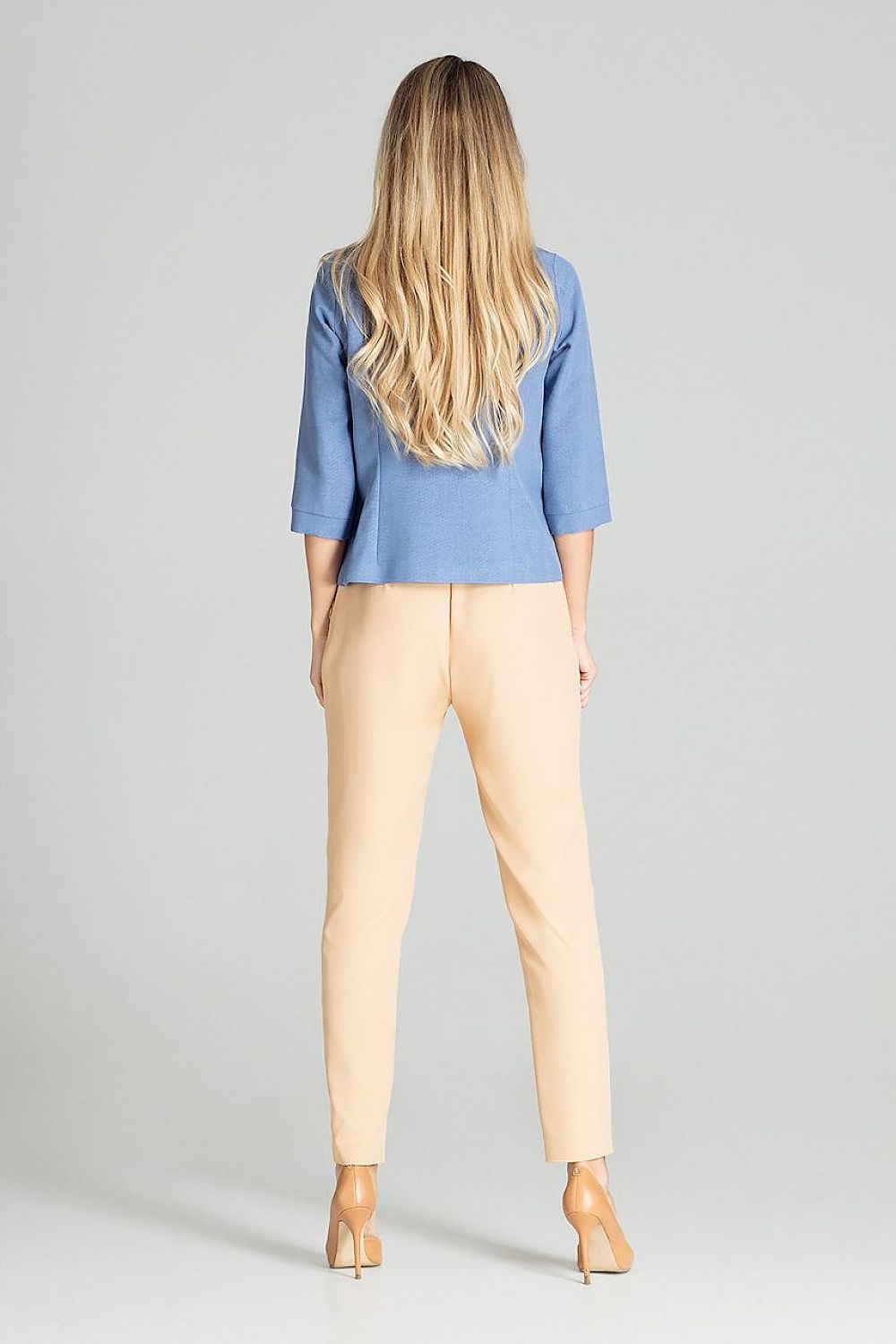 Bluse Damen 3/4-Arm Käseausschnitt Knopfverschluss elegant