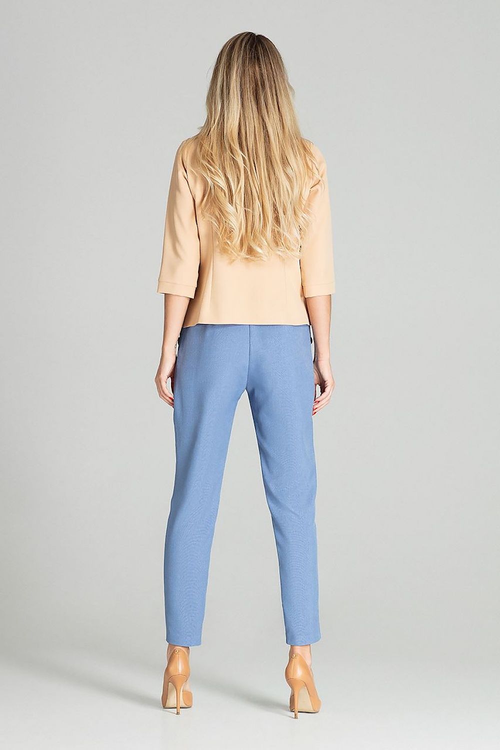 Bluse Damen 3/4-Arm Käseausschnitt Knopfverschluss elegant