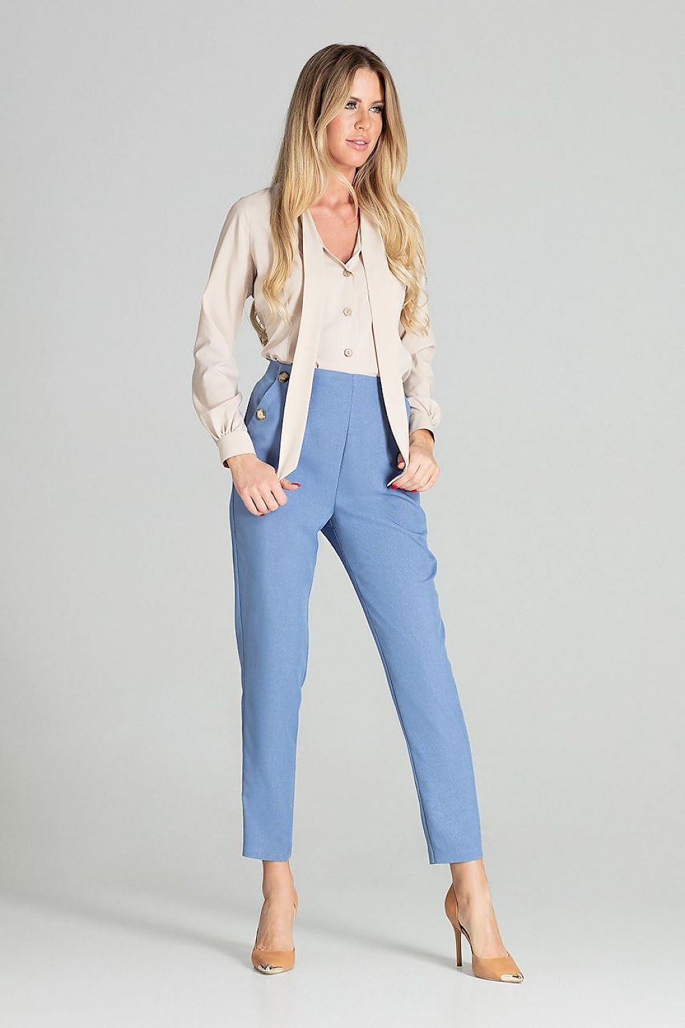 Weite Hose Damen High Waist spitz zulaufend – elegant & bequem