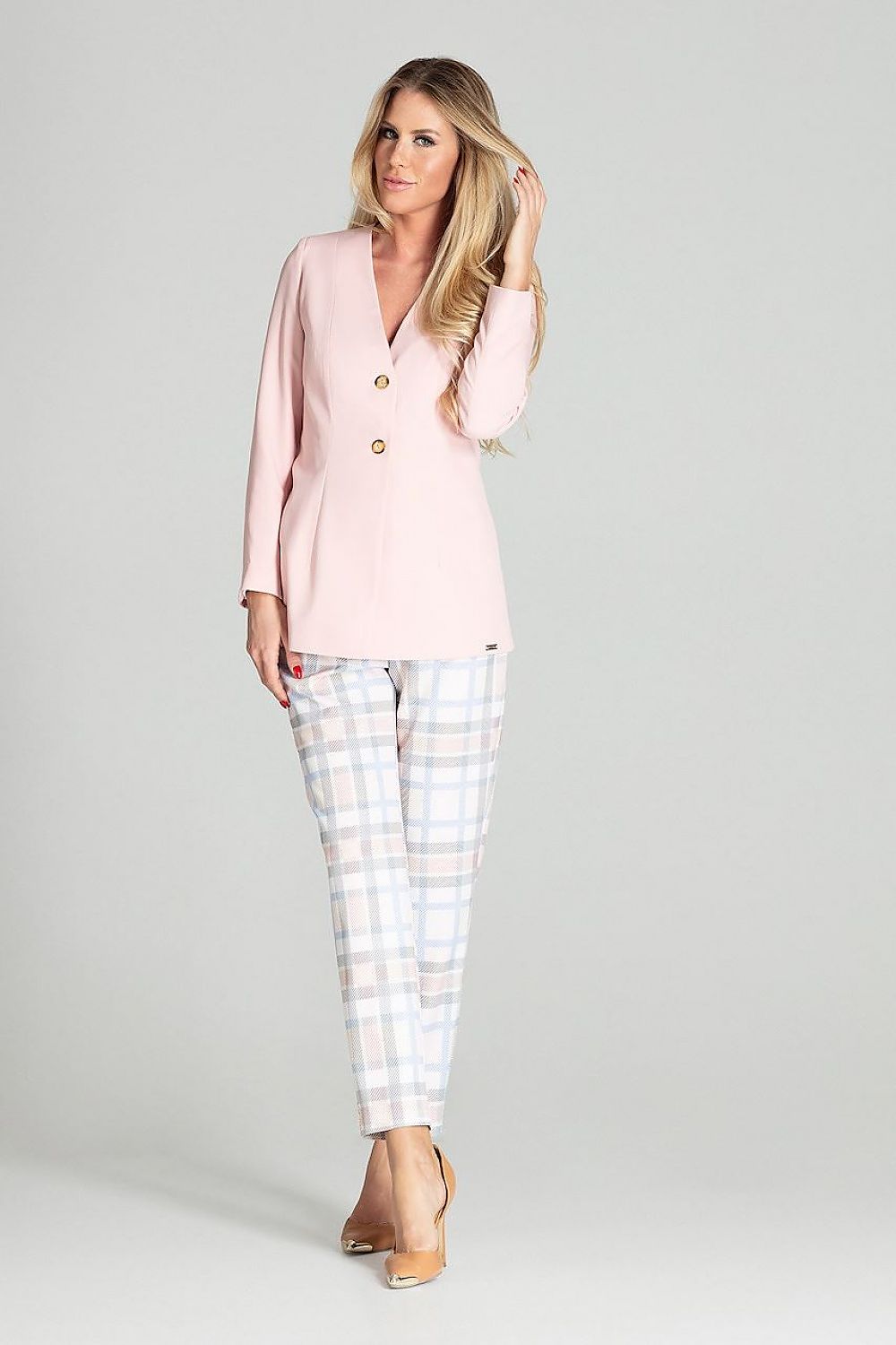 Kurze Damen Jacke slim fit gefüttert Frühjahr – Blazer-Style