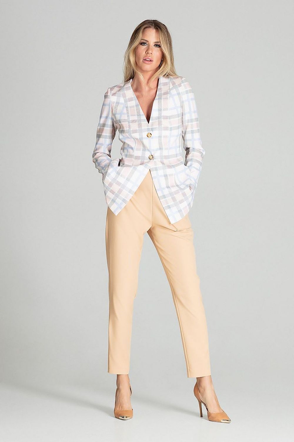Kurze Damen Jacke slim fit gefüttert Frühjahr – Blazer-Style