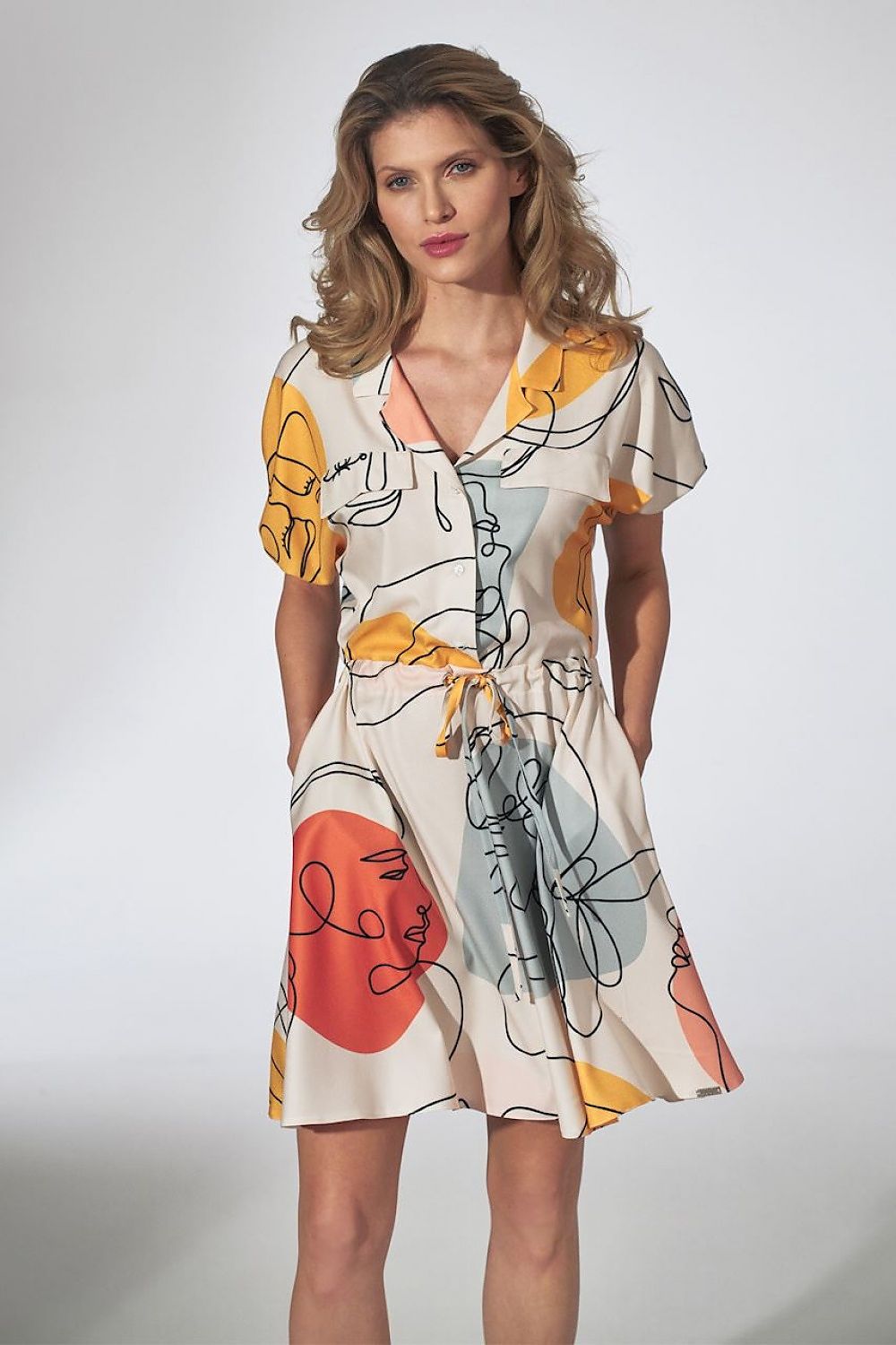 Kleid Damen Alltag figurbetont elegant