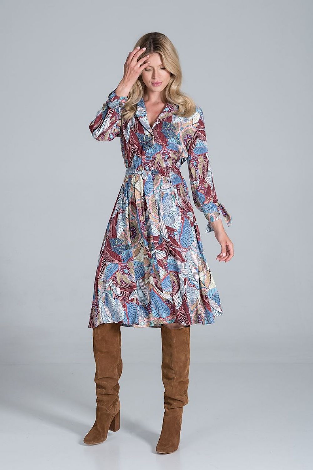 Sommerkleid Damen bunt Midi Freizeit