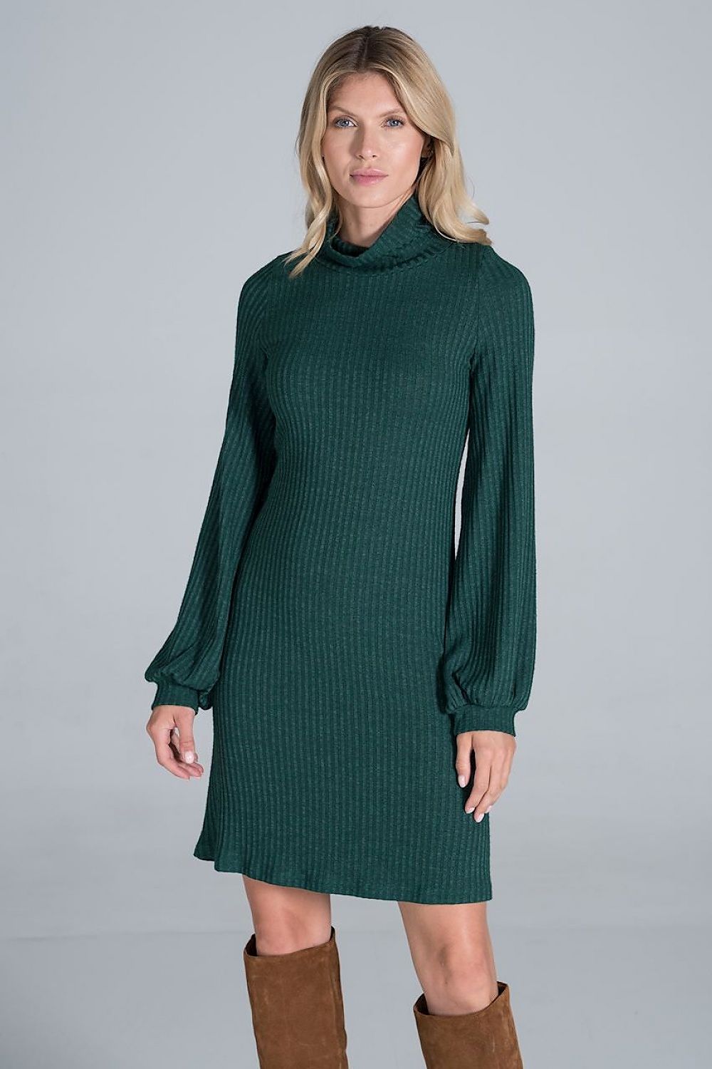 Midi Kleid Damen elegant Alltag farbenfroh