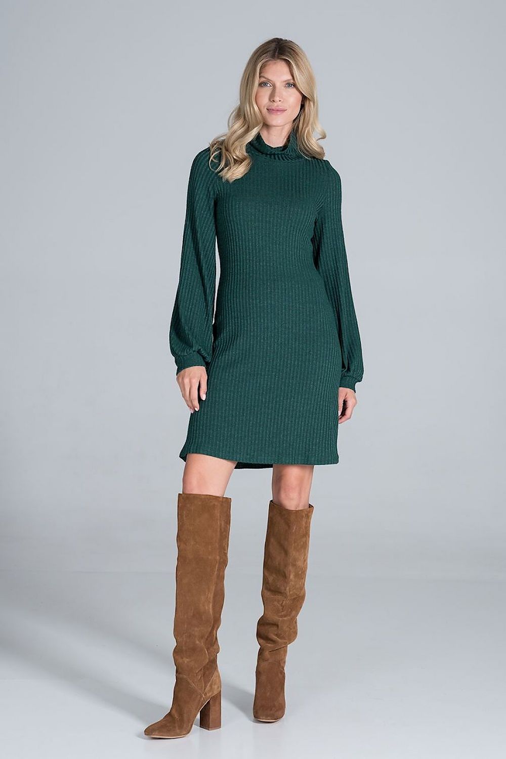 Midi Kleid Damen elegant Alltag farbenfroh