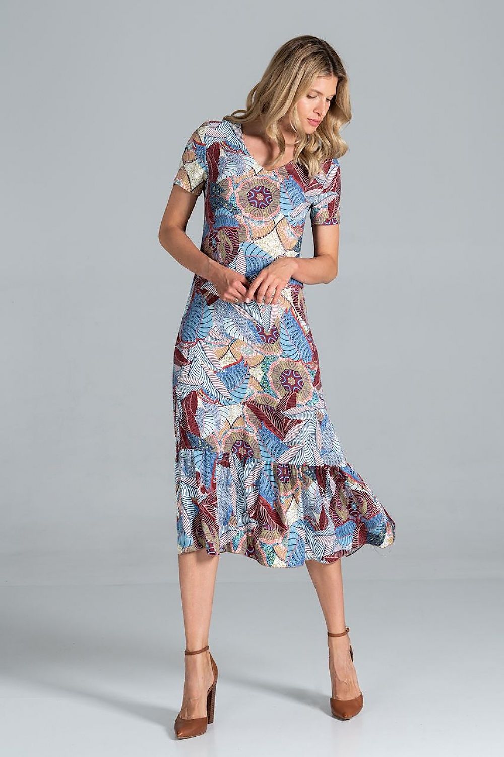 Sommerkleid Damen bunt Midi lässig