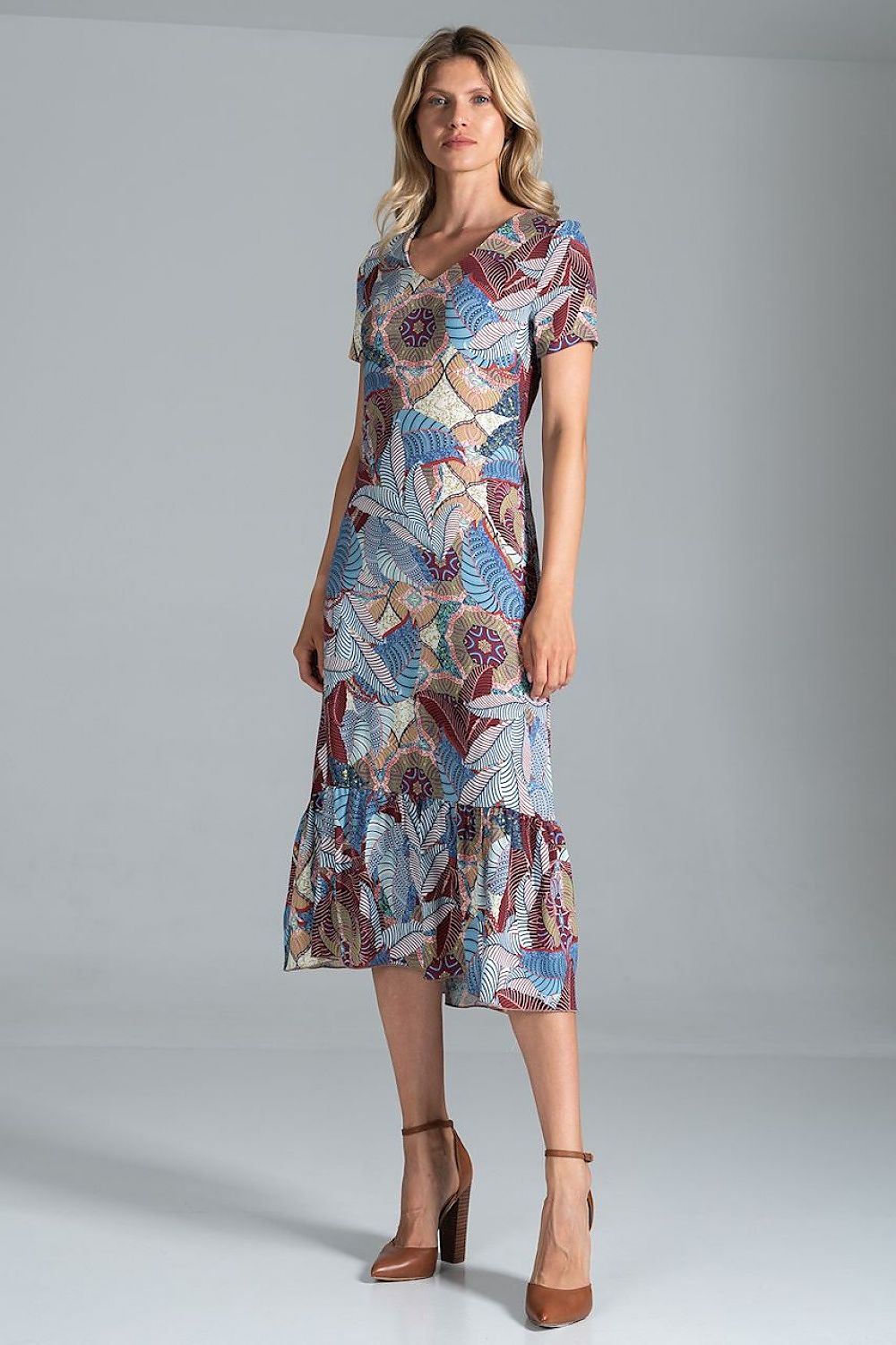 Sommerkleid Damen bunt Midi lässig