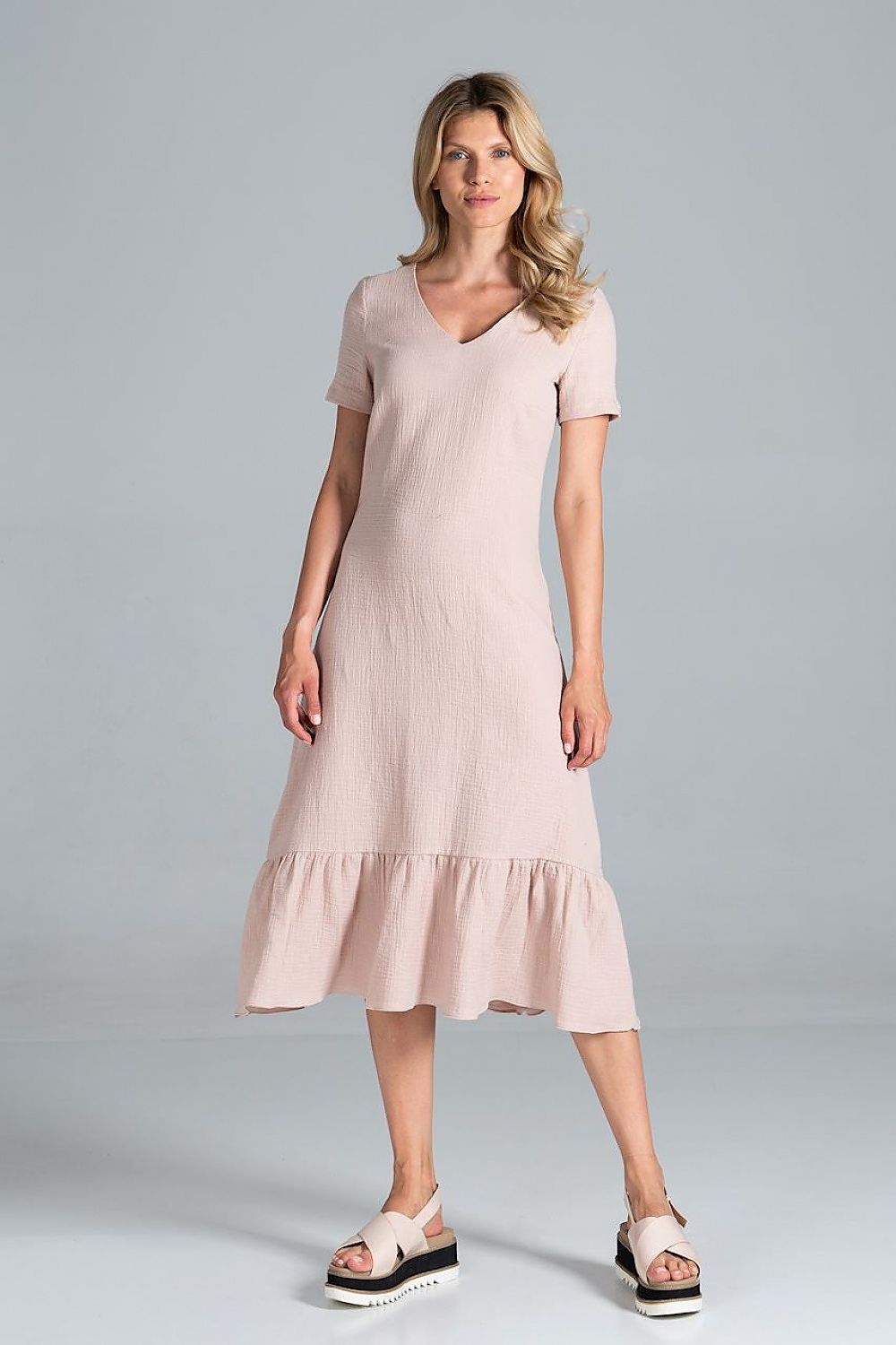 Sommerkleid Damen bunt Midi lässig