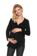 Schwangerschaftsbluse Rüschen Bindung feminin