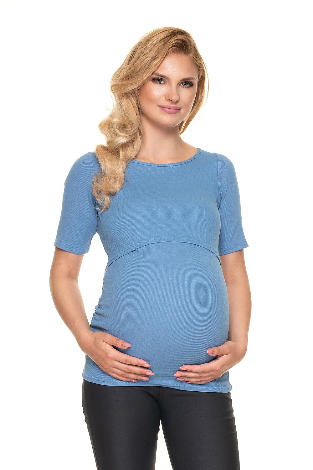 Schwangerschaftsbluse Still-Bluse Falten Viskose elegant