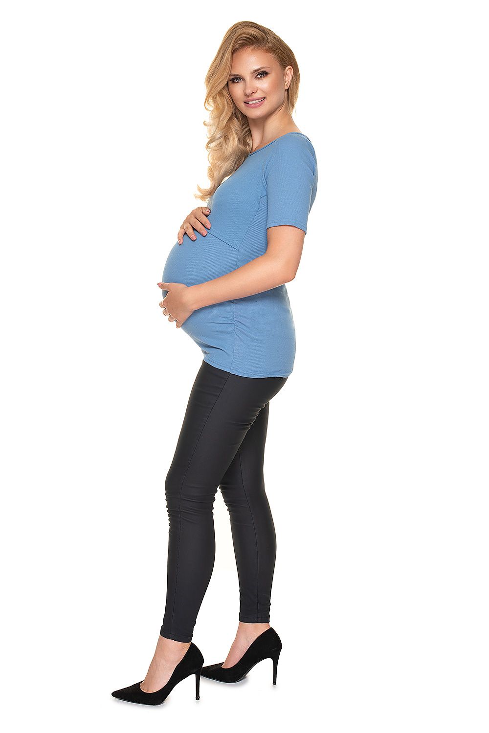 Schwangerschaftsbluse Still-Bluse Falten Viskose elegant