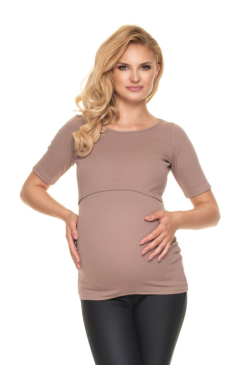 Schwangerschaftsbluse Still-Bluse Falten Viskose elegant