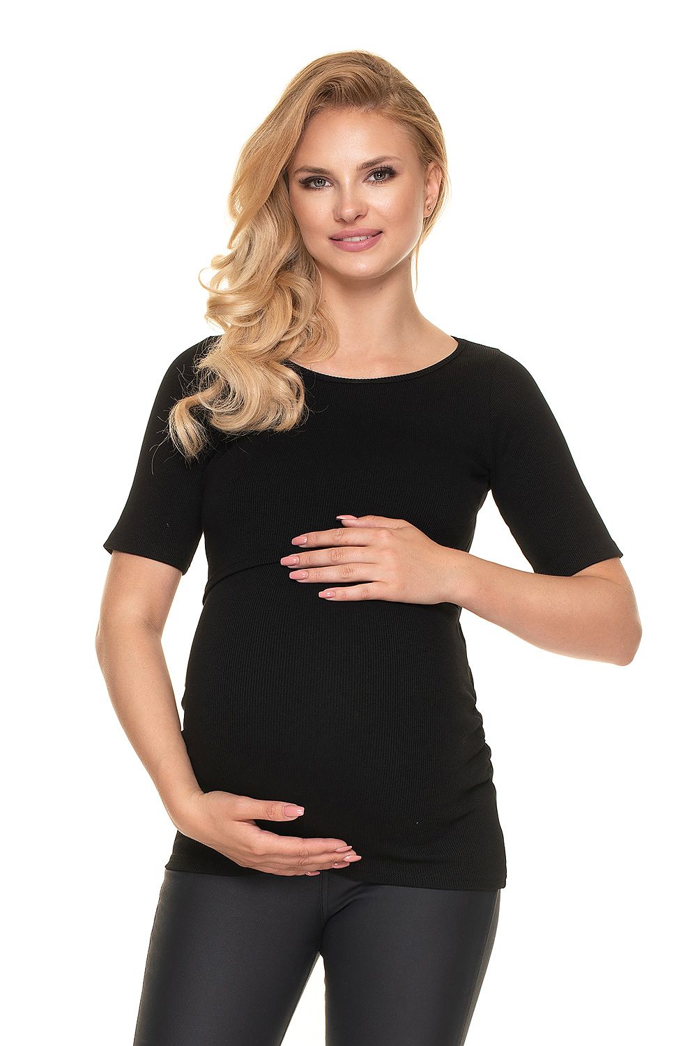 Schwangerschaftsbluse Still-Bluse Falten Viskose elegant