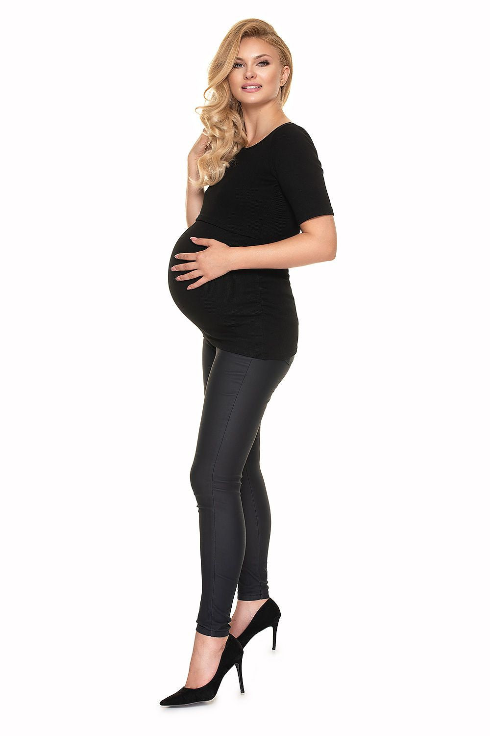Schwangerschaftsbluse Still-Bluse Falten Viskose elegant