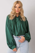 Hemd Damen Button-Down weite Ärmel Oversize Bluse