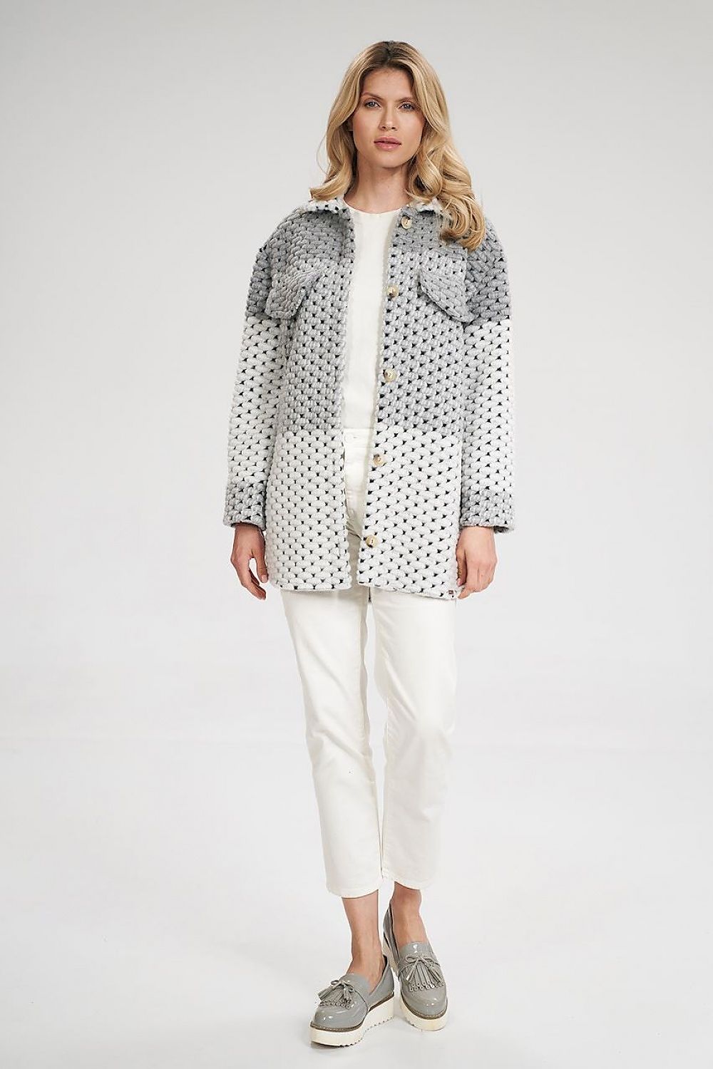 Übergangsjacke Damen grau tailliert elegant