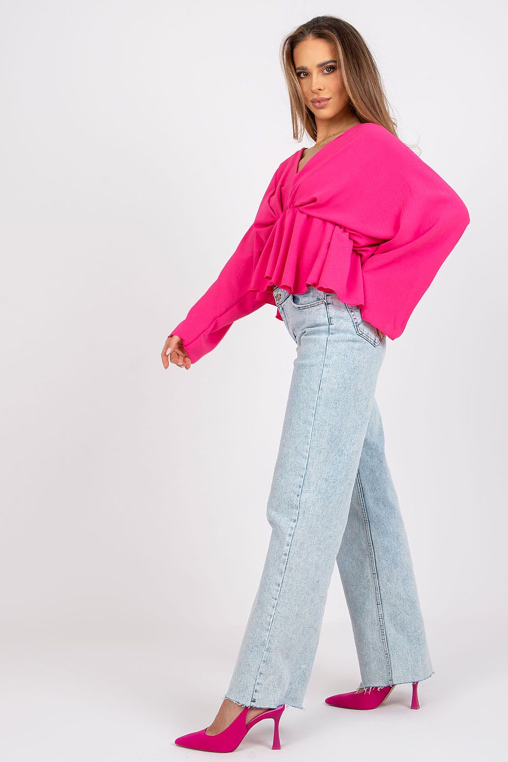 Bluse Damen weite Ärmel locker Oversize Sommer