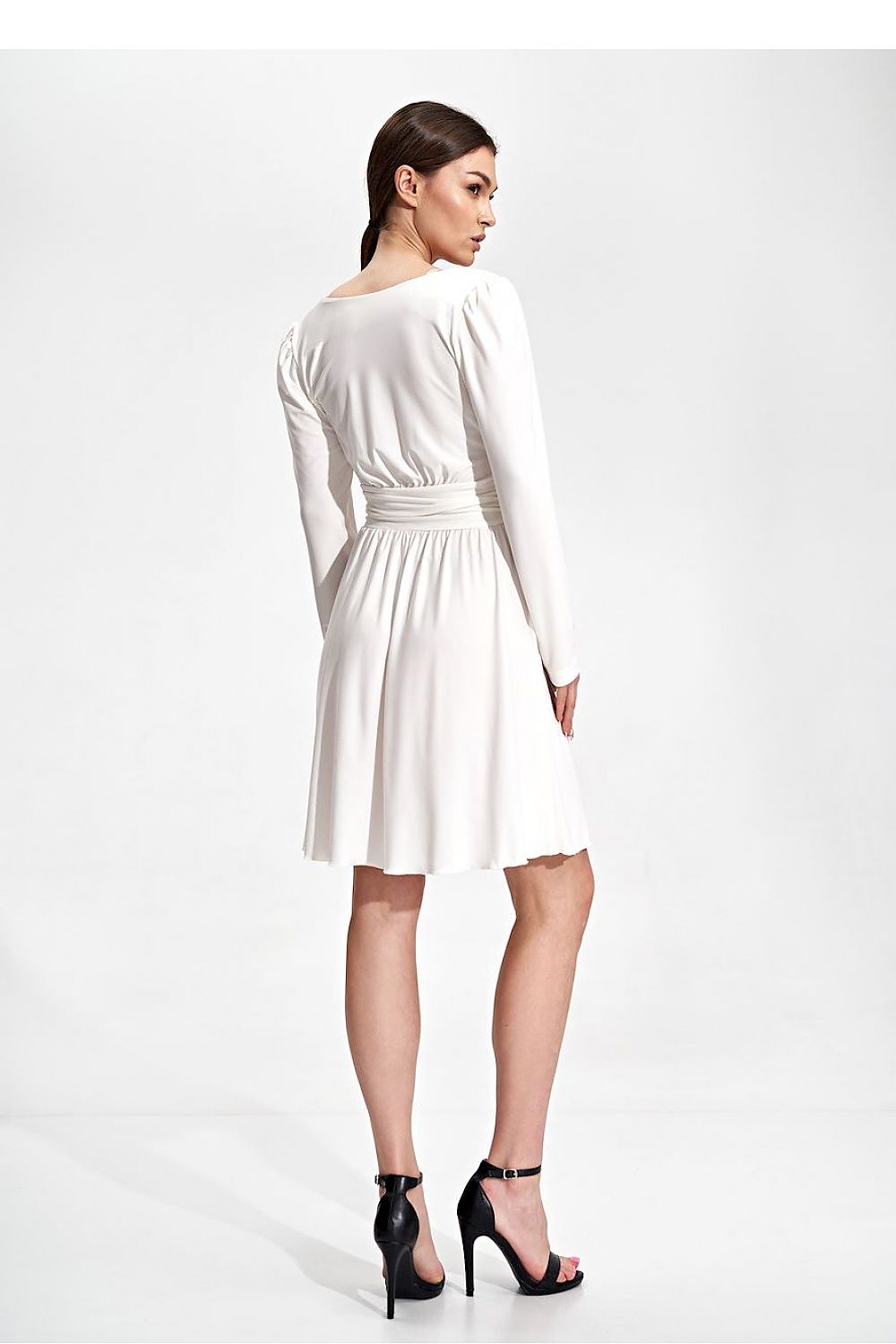 Midi Kleid Damen elegant violett schwarz beige