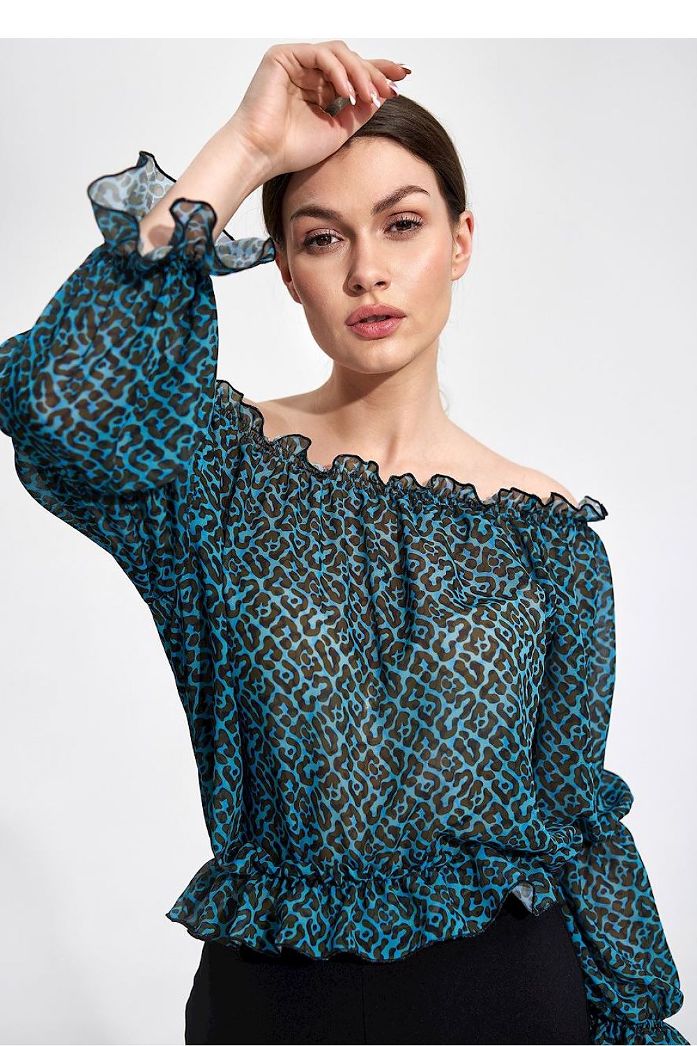 Bluse Damen bunt gemustert casual
