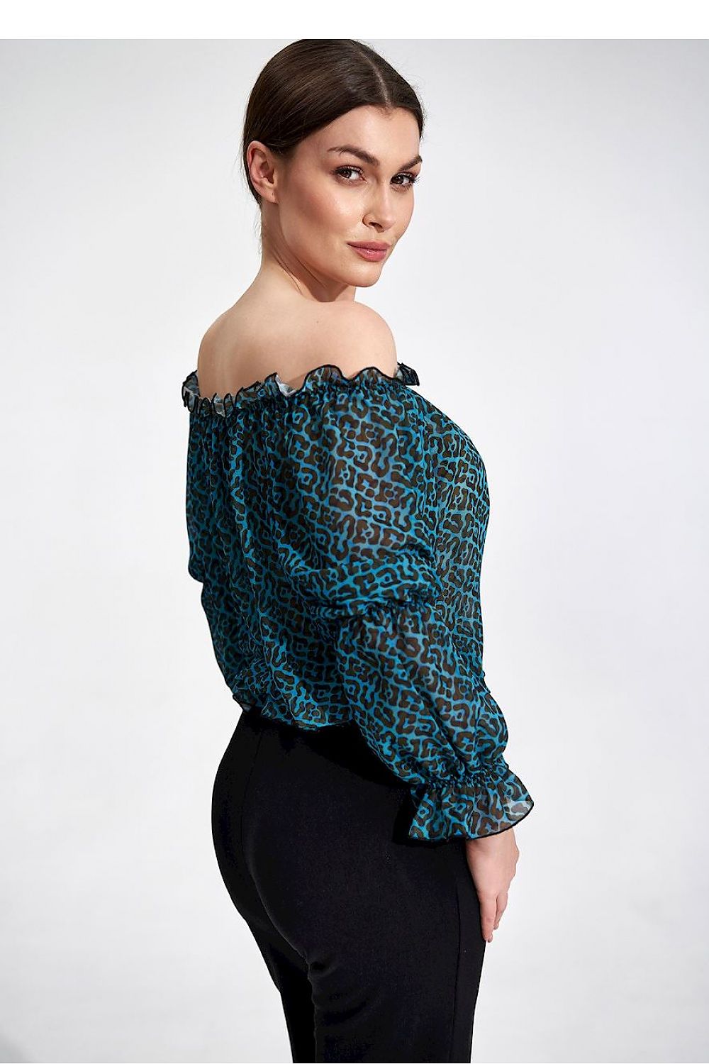 Bluse Damen bunt gemustert casual