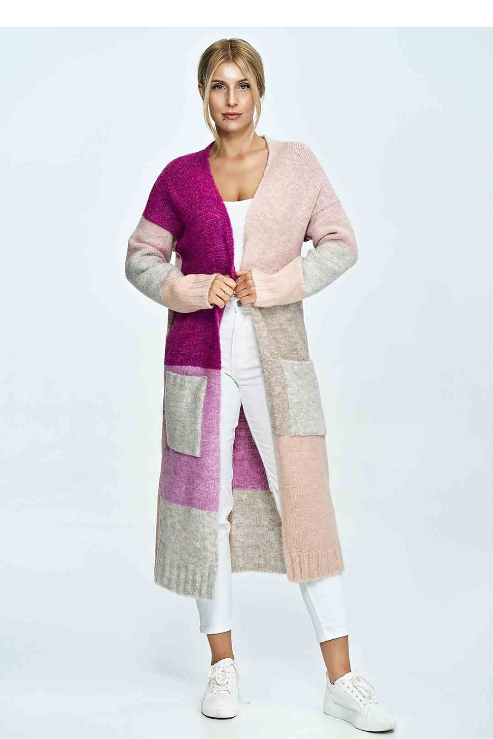Cardigan Damen bunt offen Strick Herbst