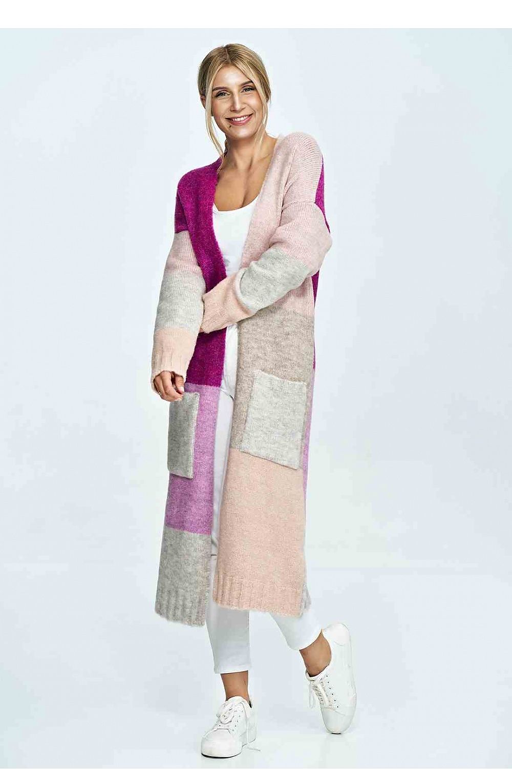 Cardigan Damen bunt offen Strick Herbst