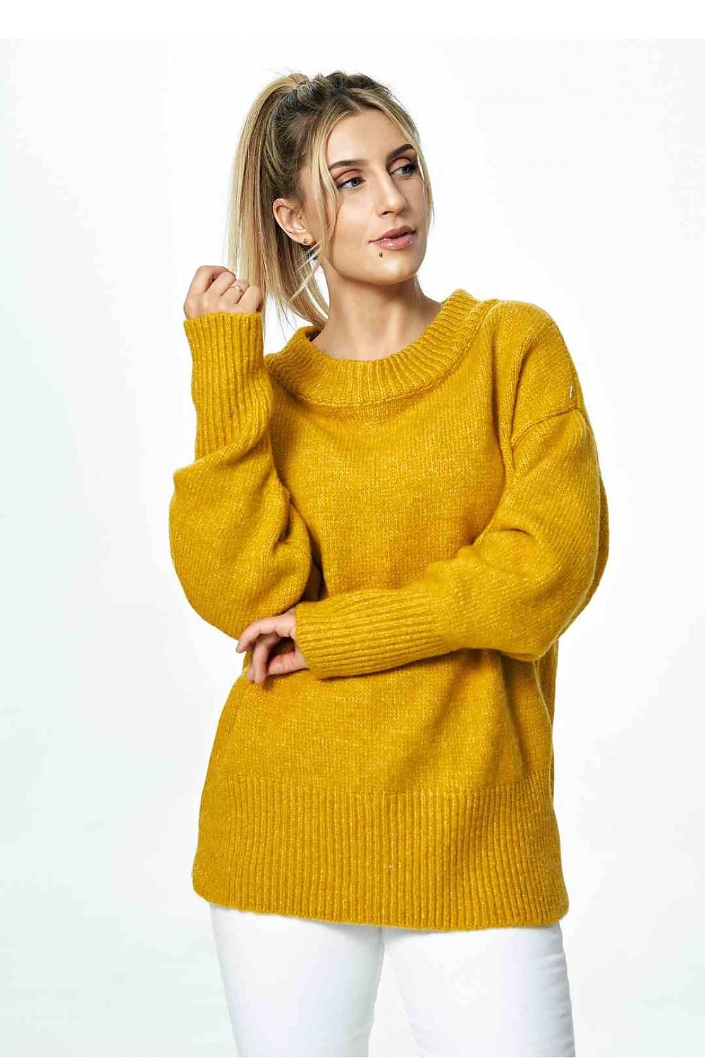 Pullover Damen gelb grün weich Universalgröße