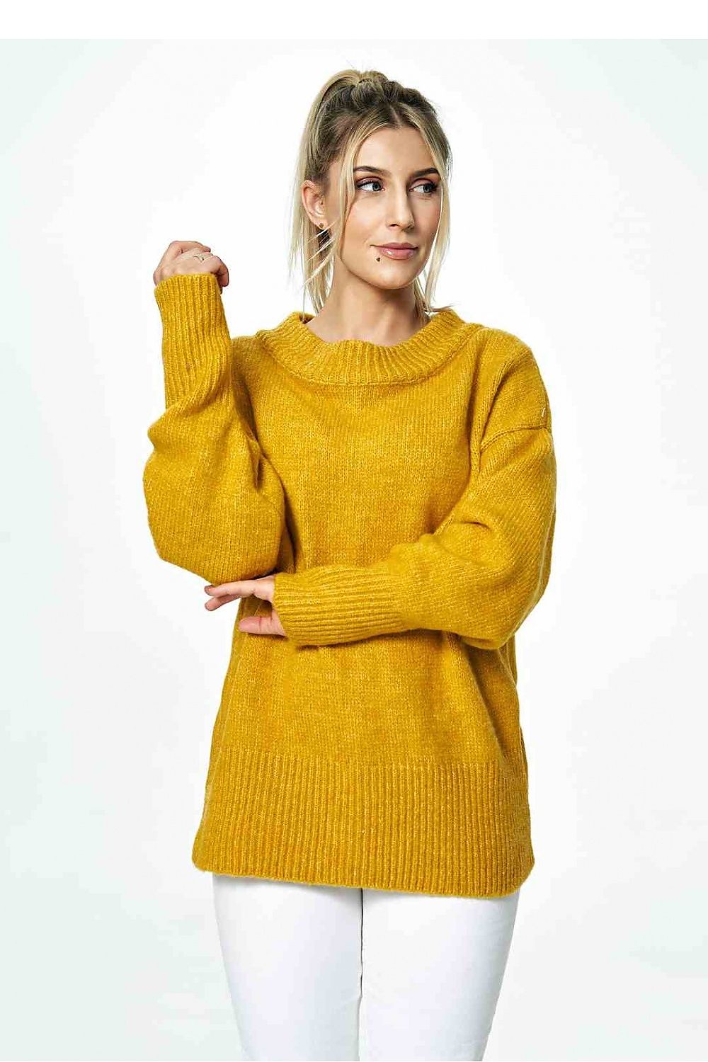 Pullover Damen gelb grün weich Universalgröße