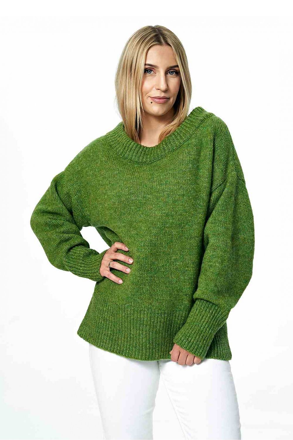 Pullover Damen gelb grün weich Universalgröße