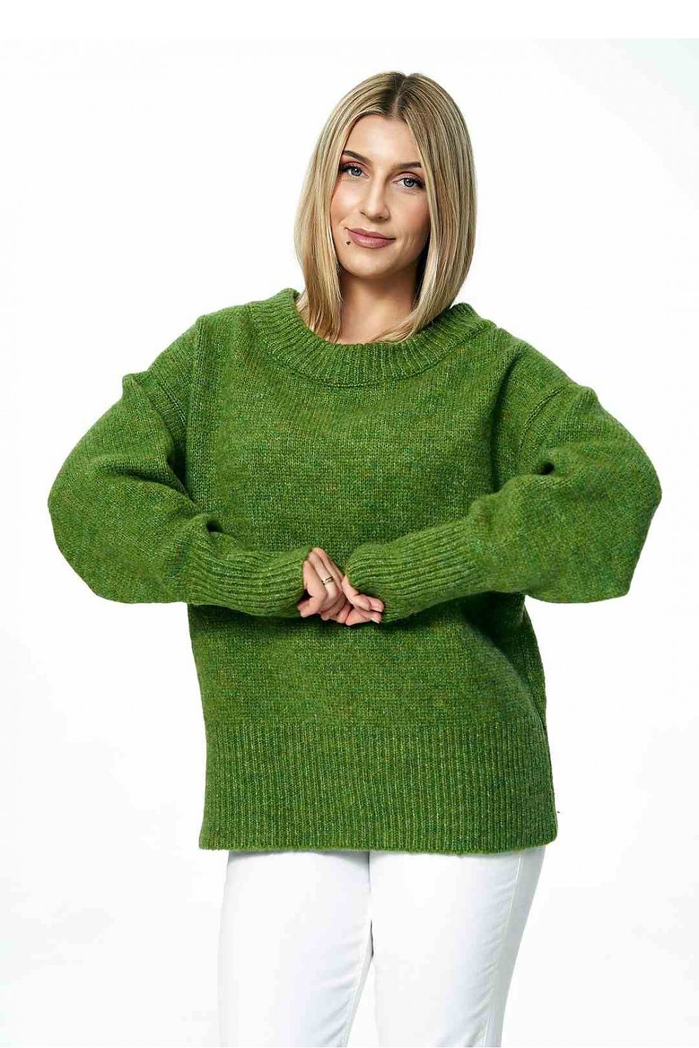 Pullover Damen gelb grün weich Universalgröße