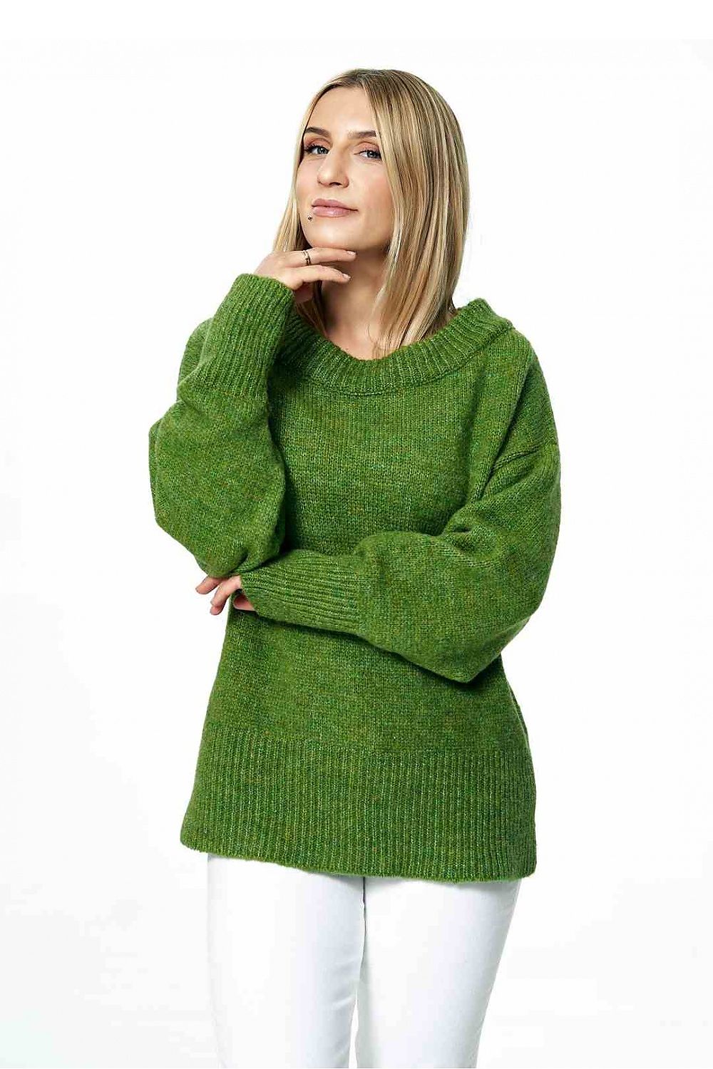 Pullover Damen gelb grün weich Universalgröße