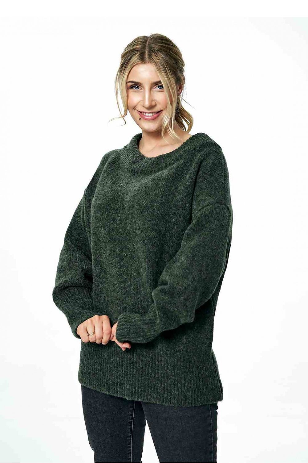 Pullover Damen gelb grün weich Universalgröße