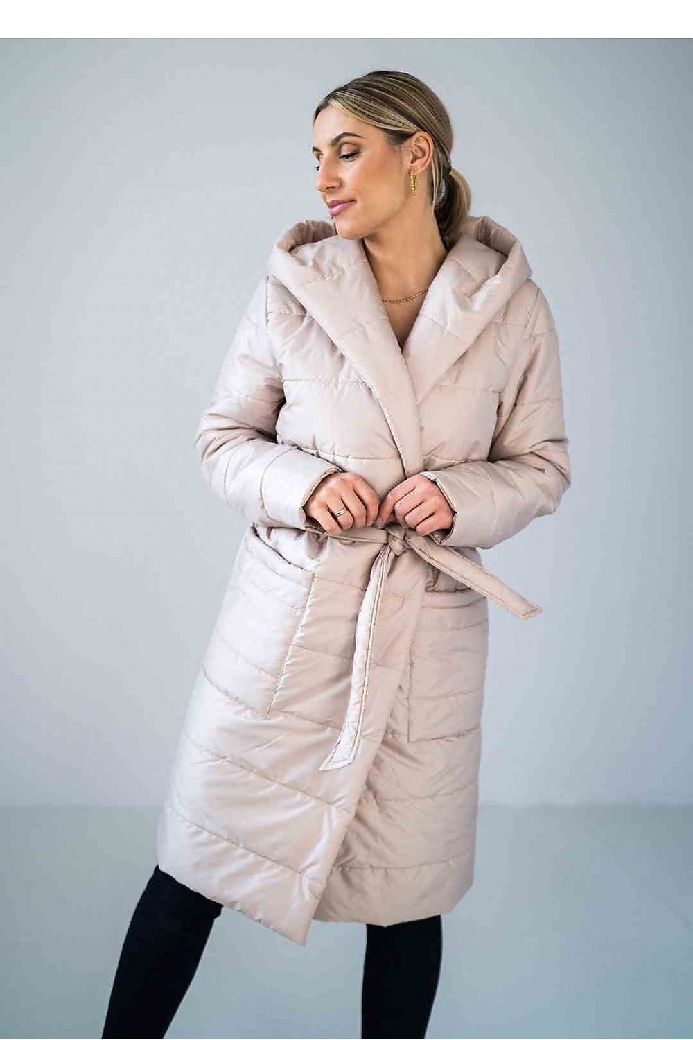 Mantel Damen beige elegant Übergang tailliert