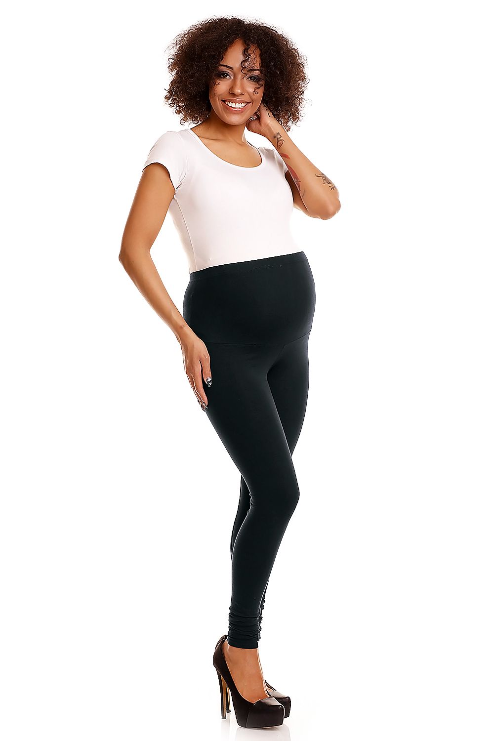 Schwangerschafts-Leggings Baumwolle druckfrei & bequem