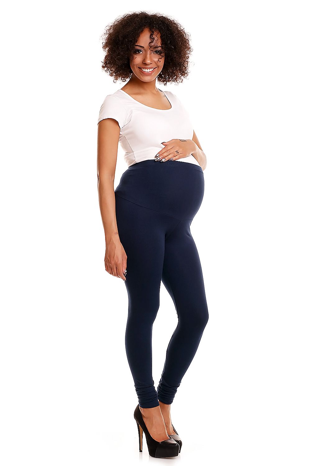 Schwangerschafts-Leggings Baumwolle druckfrei & bequem