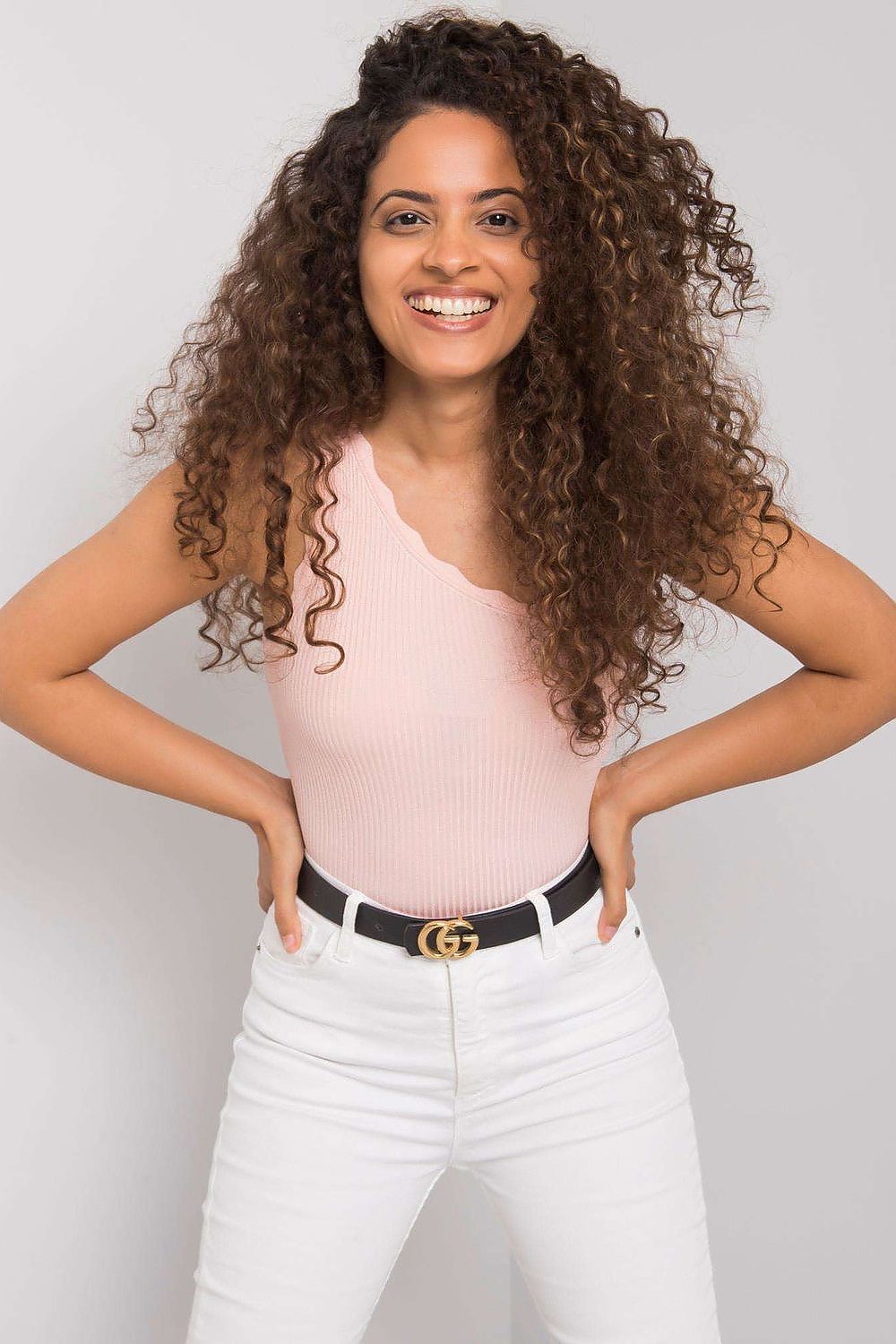 One-Shoulder Crop Top Damen Gerippt – 5 Farben Einheitsgröße
