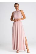 Cocktailkleid Damen rosa festlich figurschmeichelnd