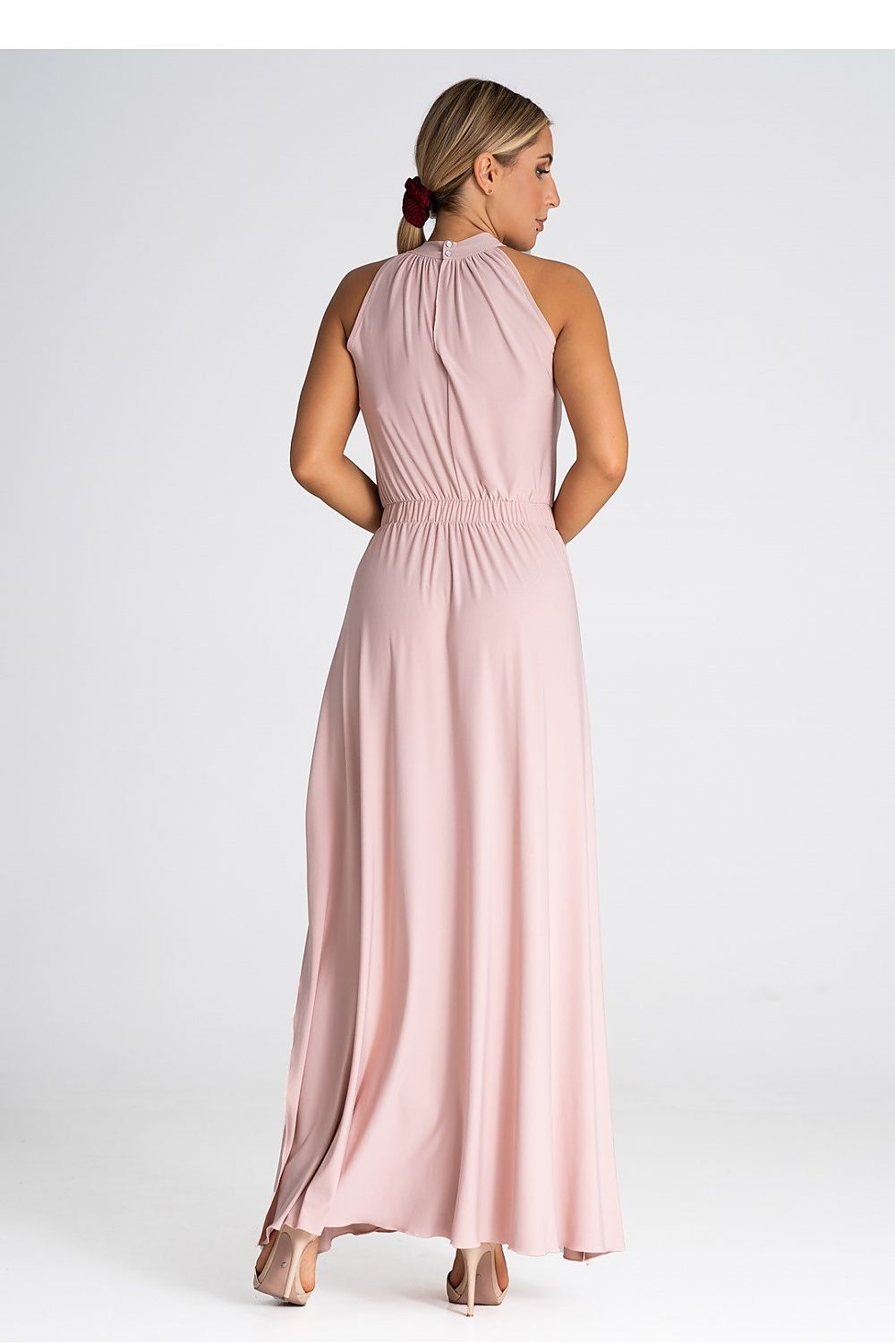 Cocktailkleid Damen rosa festlich figurschmeichelnd