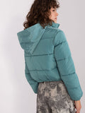 Steppjacke Kurz Kapuze - Gefüttert mit Zip