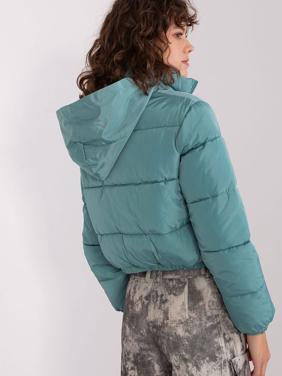 Steppjacke Kurz Kapuze - Gefüttert mit Zip