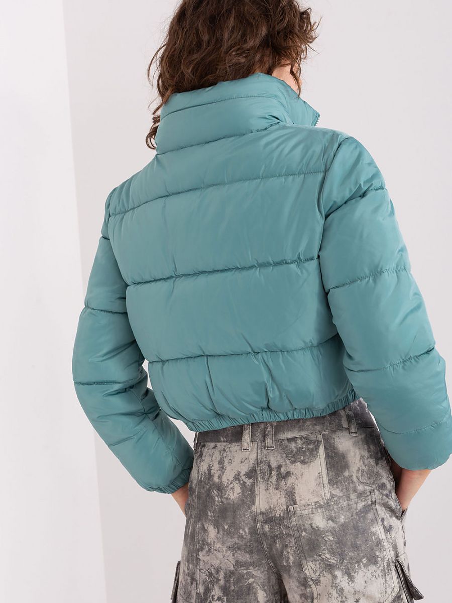 Steppjacke Kurz Kapuze - Gefüttert mit Zip